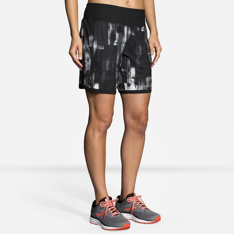 Brooks Chaser 7" Womens Running Shorts - Grey - Indonesia (TGWB-56384)